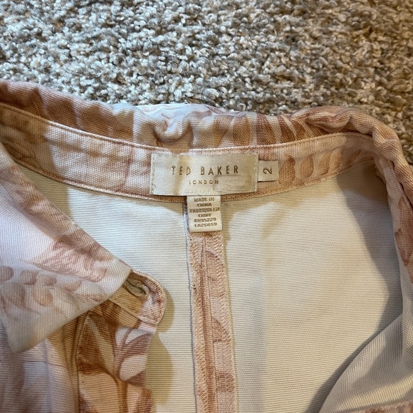 Ted Baker London Riiaana Romper size 2 Collared Button down quiet luxury - Picture 4 of 14